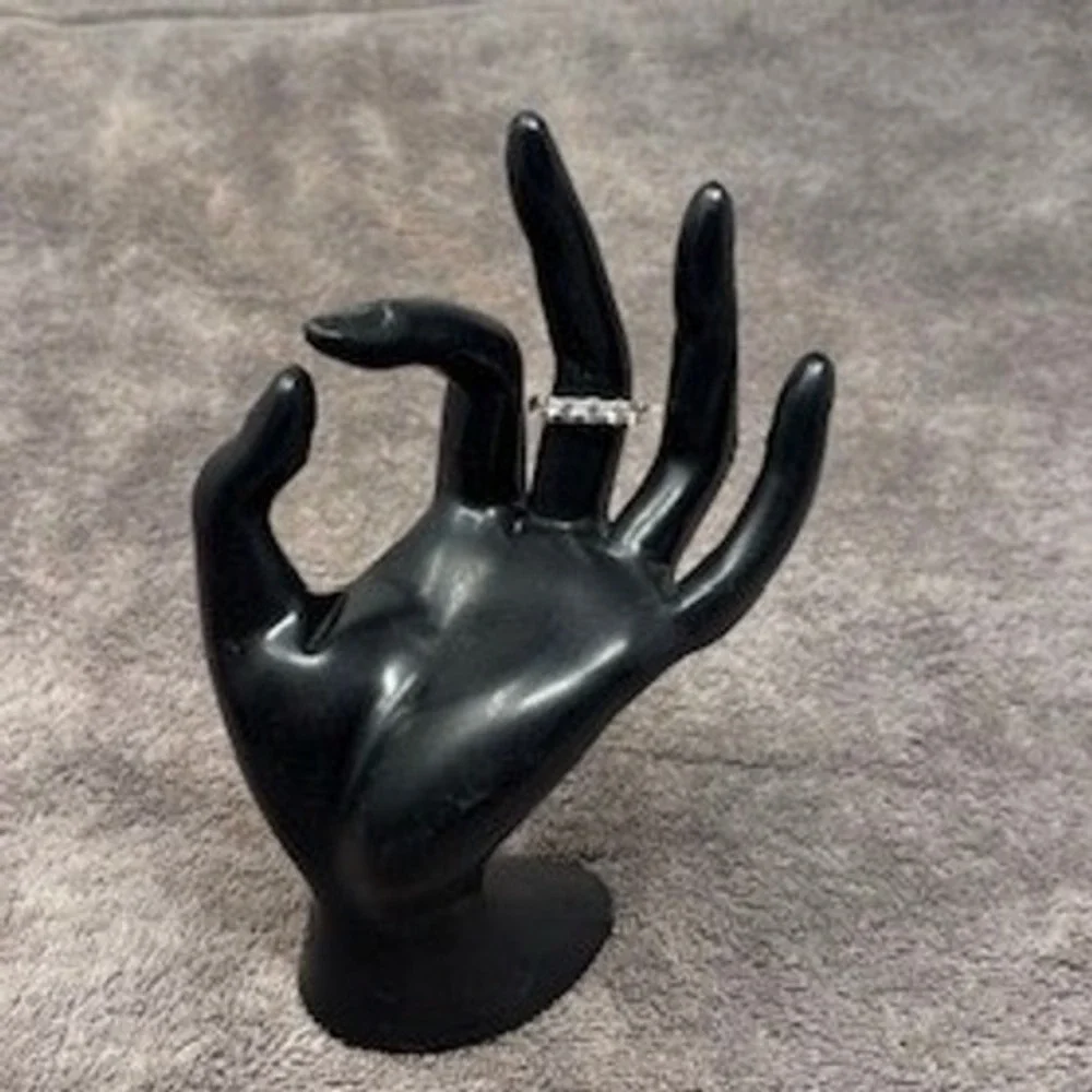 Black Hand Jewelry Holder Ring Necklace Display Stand Sculptural Boho Decor